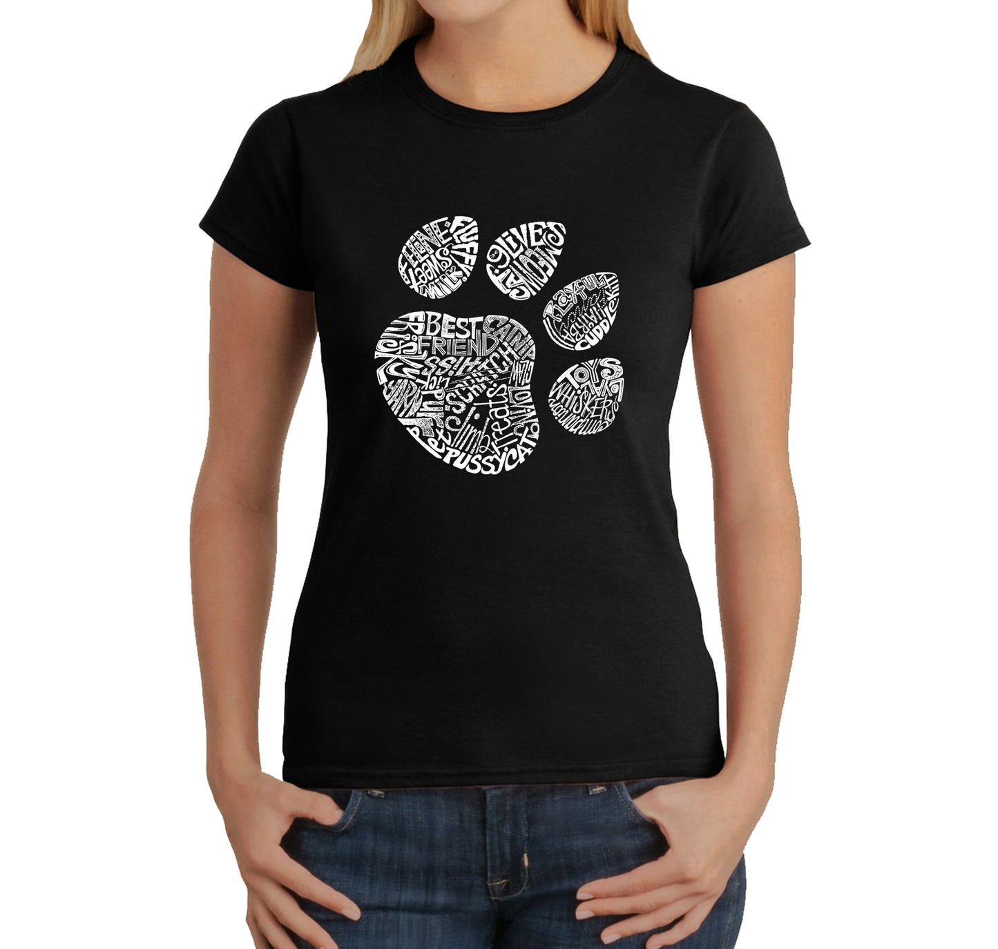 Cat Paw  - Women's Word Art T-Shirt