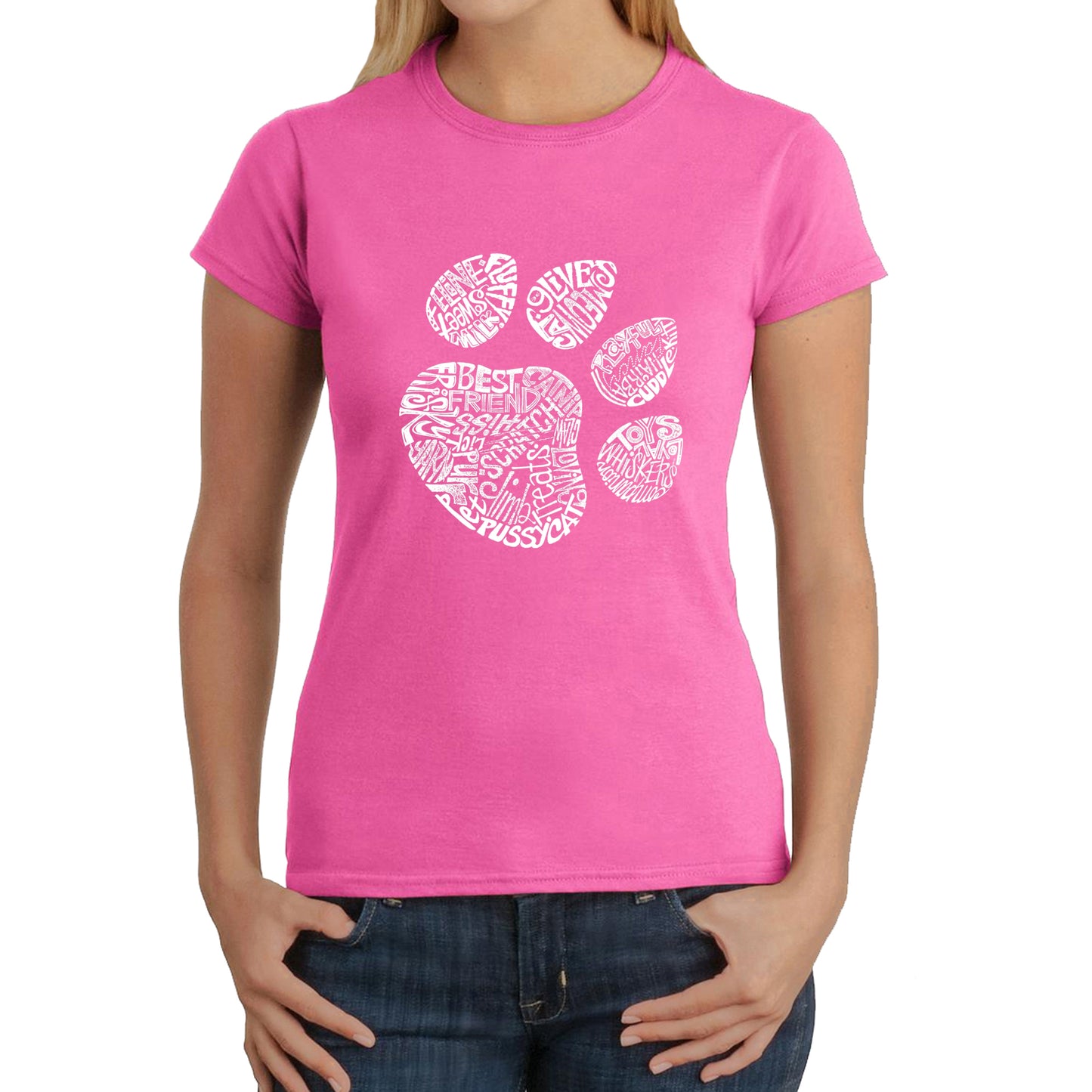 Cat Paw  - Women's Word Art T-Shirt