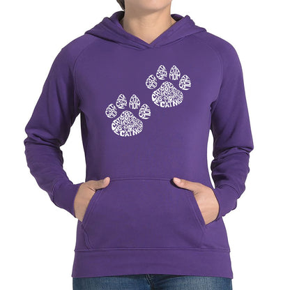 Cat Mom  - Women's Word Art Hooded Sweatshirt