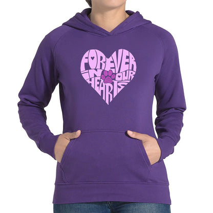 Forever In Our Hearts - Women's Word Art Hooded Sweatshirt