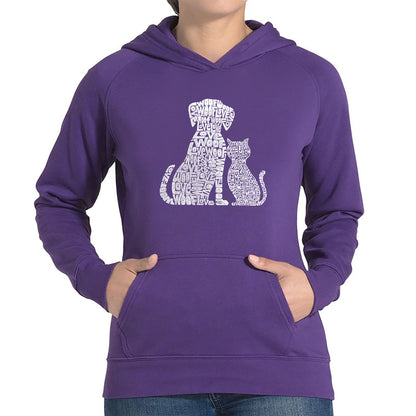 Dogs and Cats  - Women's Word Art Hooded Sweatshirt