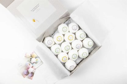 Lizush Natural & Organic Essential Oils Bath Bombs - Set of 14