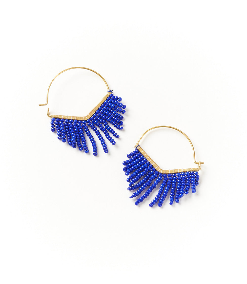 Kalapriya Earrings - Navy Chevron