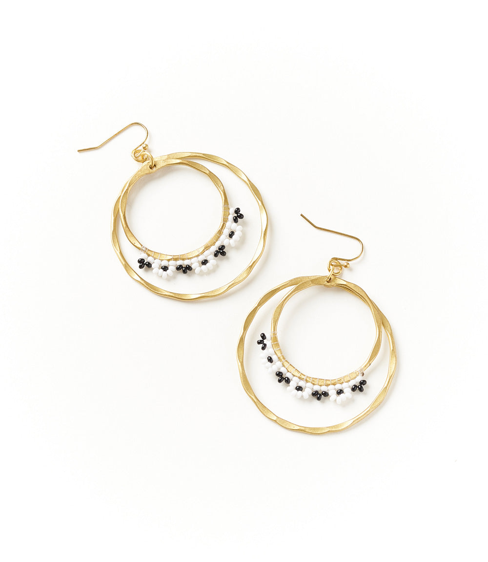 Kalapriya Earrings - Stripe Hoops