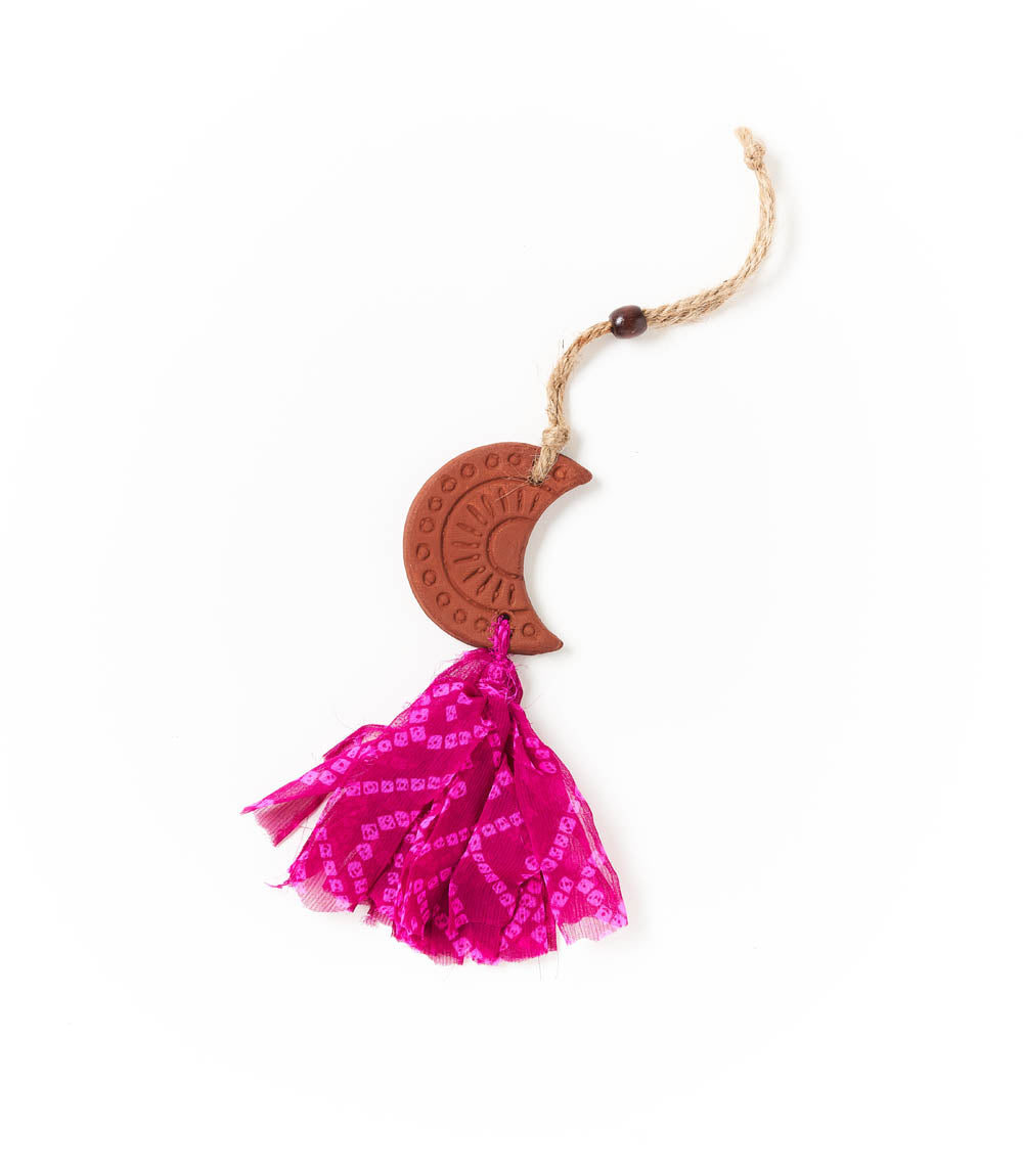 Daksha Terracotta Tassel Diffuser - Moon