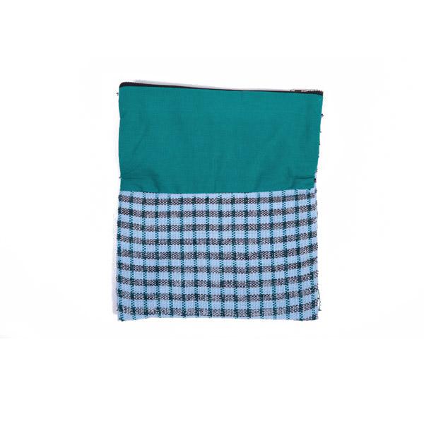 Matr Boomie - Recycled Metallic Plaid Clutch