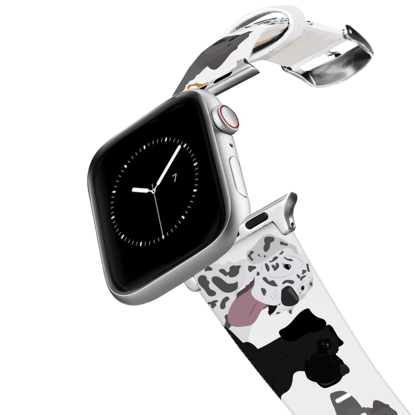 Silver Great Dane Apple Watch Band