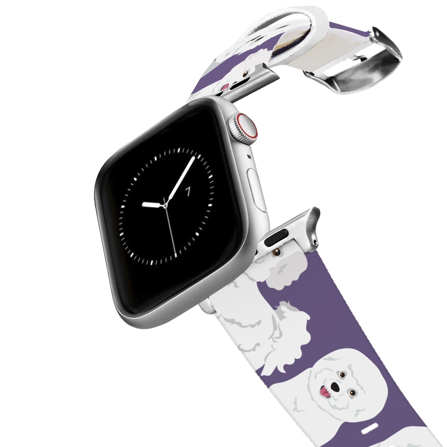 Silver Bichon Frise Apple Watch Band