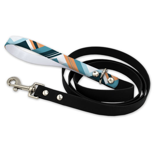 Color Blocked Cool Waterproof Leash With Silver Snap Hook