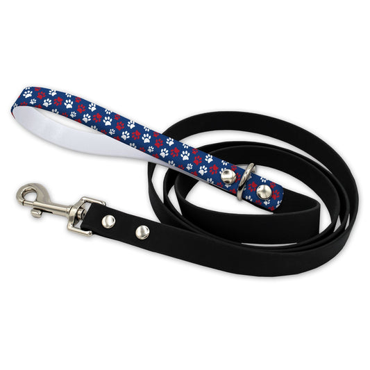 Pawtriot Navy Waterproof Leash With Silver Snap Hook