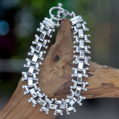 Freedom Sterling Silver Link Bracelet