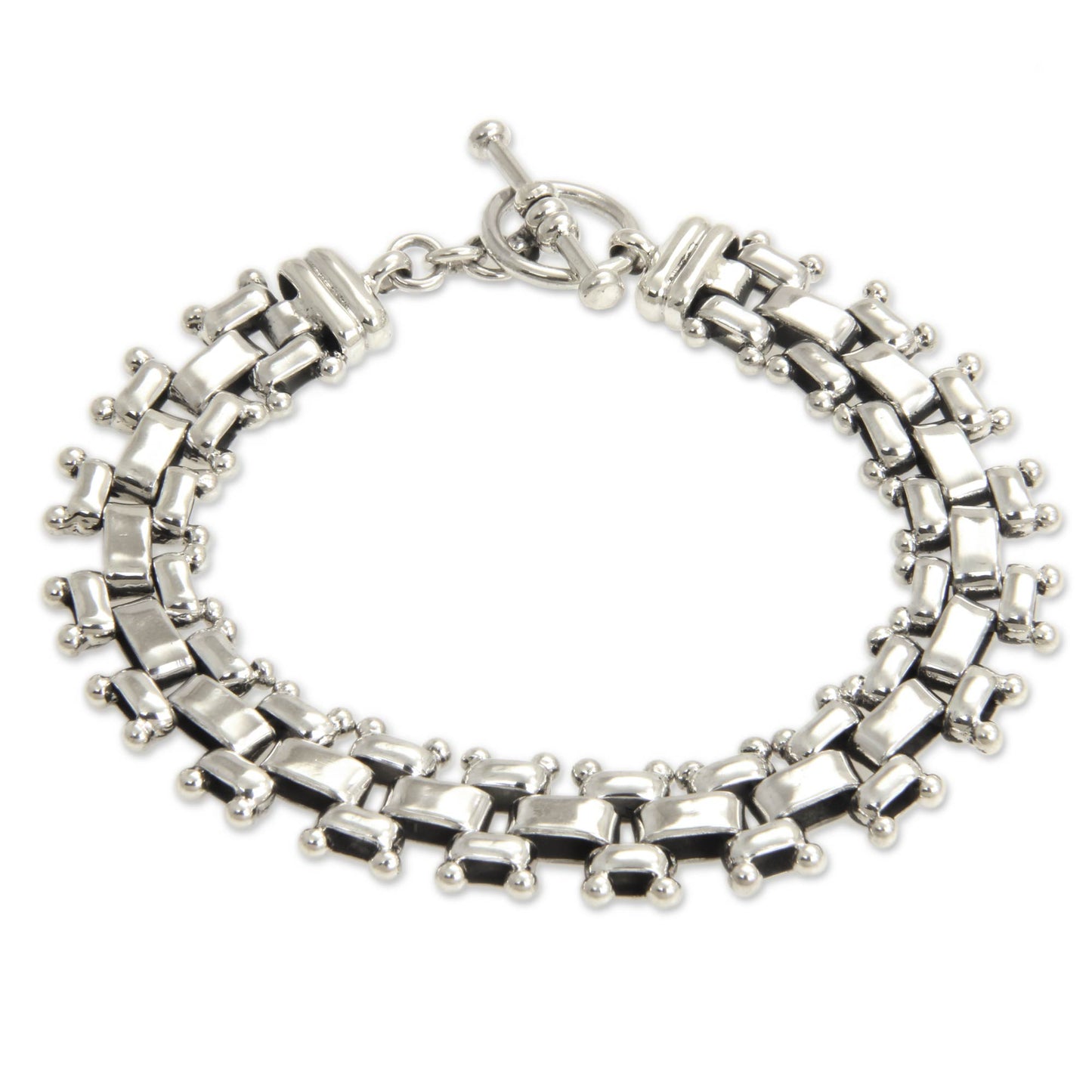 Freedom Sterling Silver Link Bracelet
