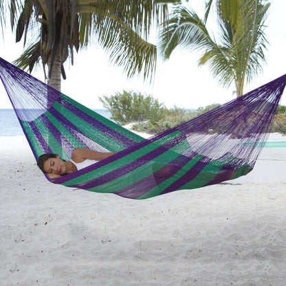 Green Vineyard Collectible Striped Mayan Hammock (Double)