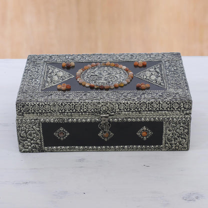 Charisma Repousse Brass Jewelry Box