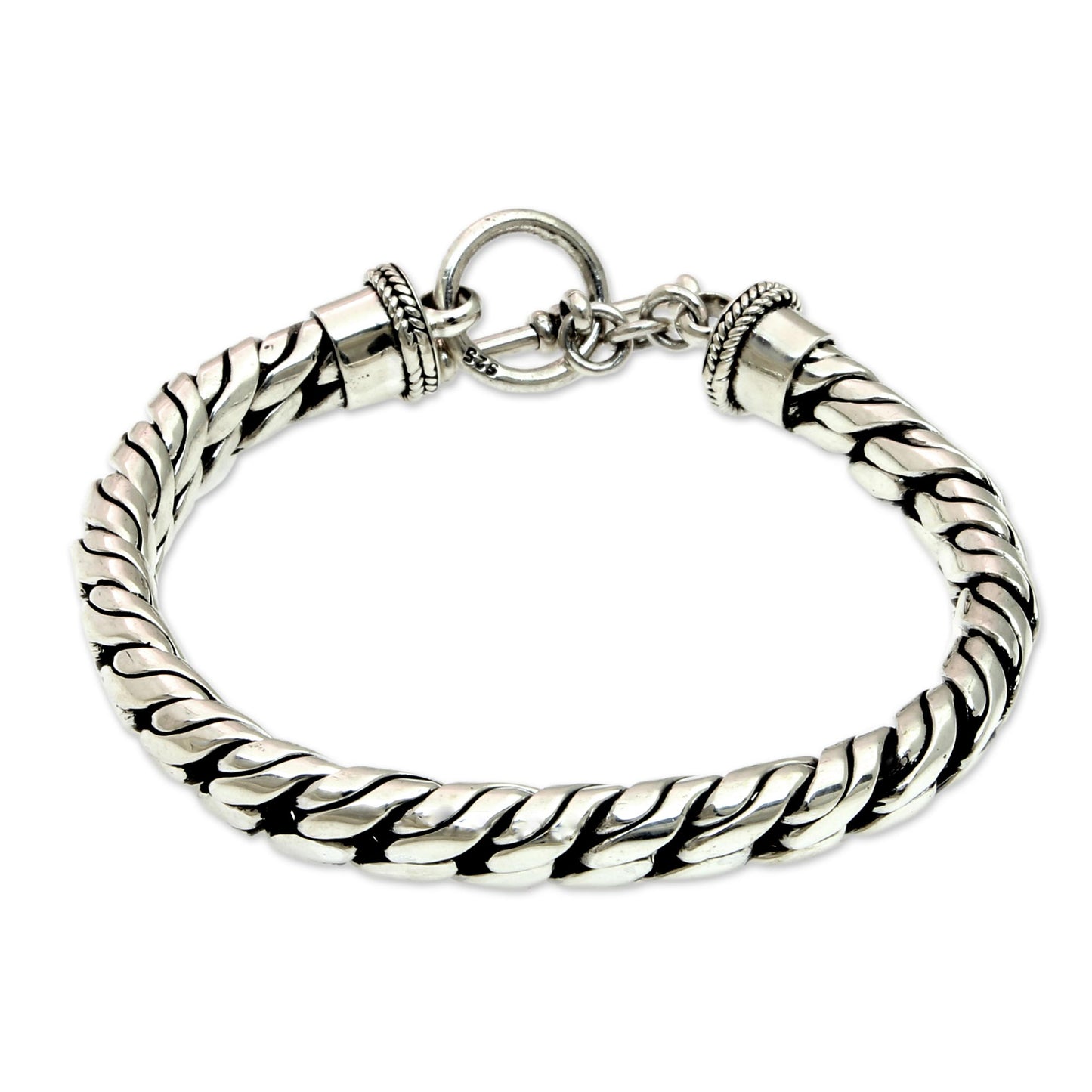 Strength Sterling Silver Braided Bracelet