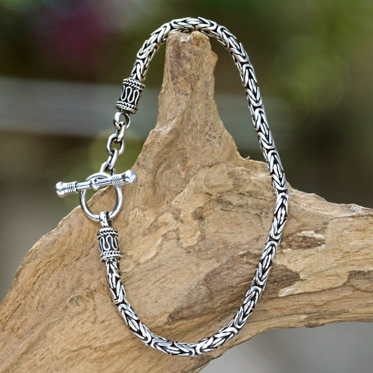 Balinese Grace Balinese Style Sterling Silver Chain Bracelet