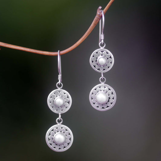 Sunny Days Pearl drop earrings