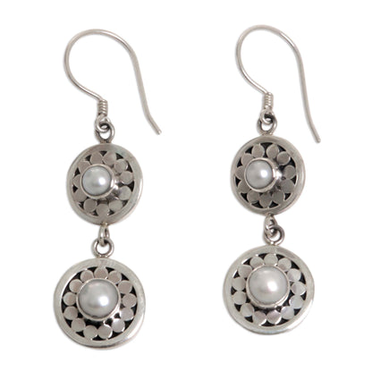 Sunny Days Pearl drop earrings