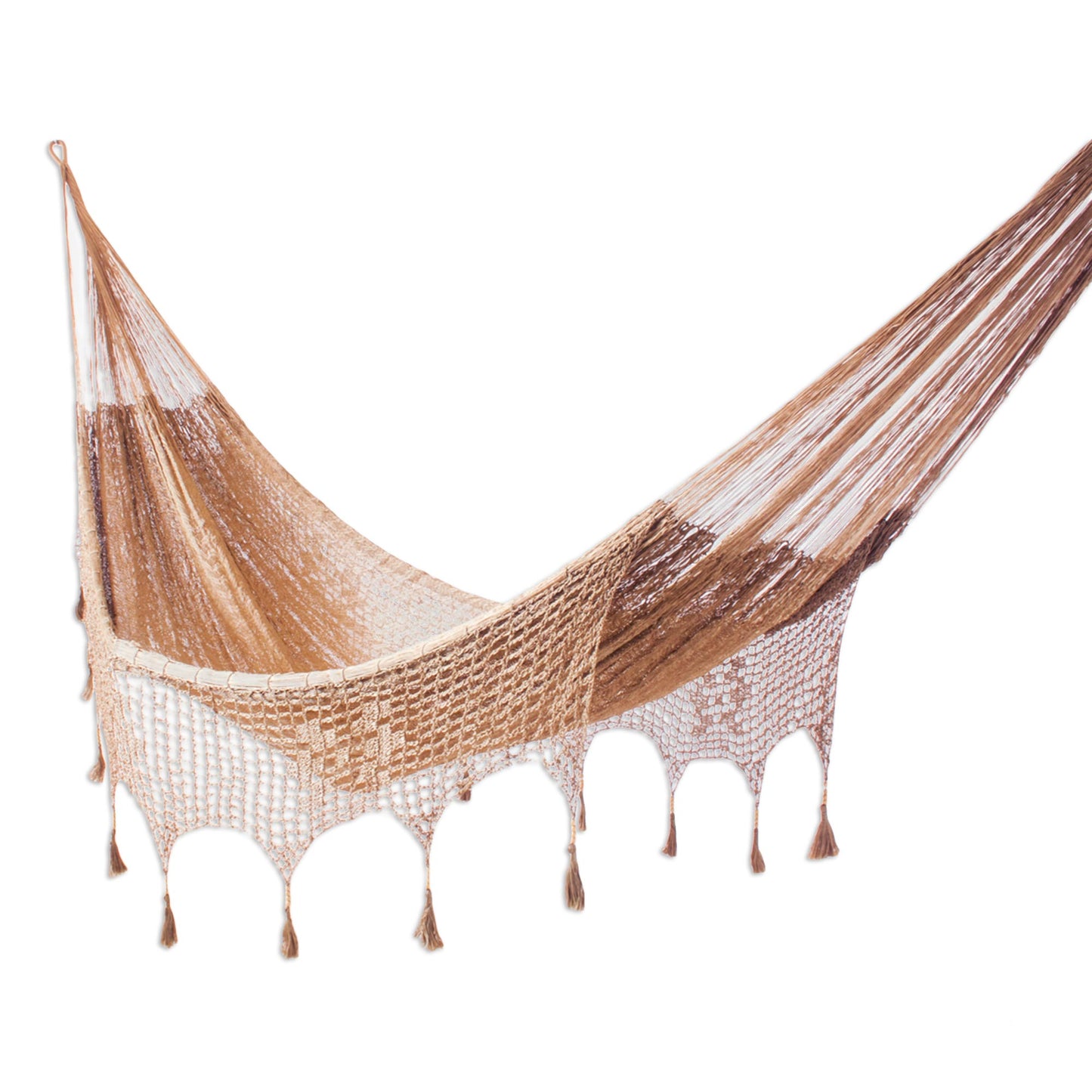 Copper Filigree Handcrafted Solid Mayan Hammock from Mexico (Triple)