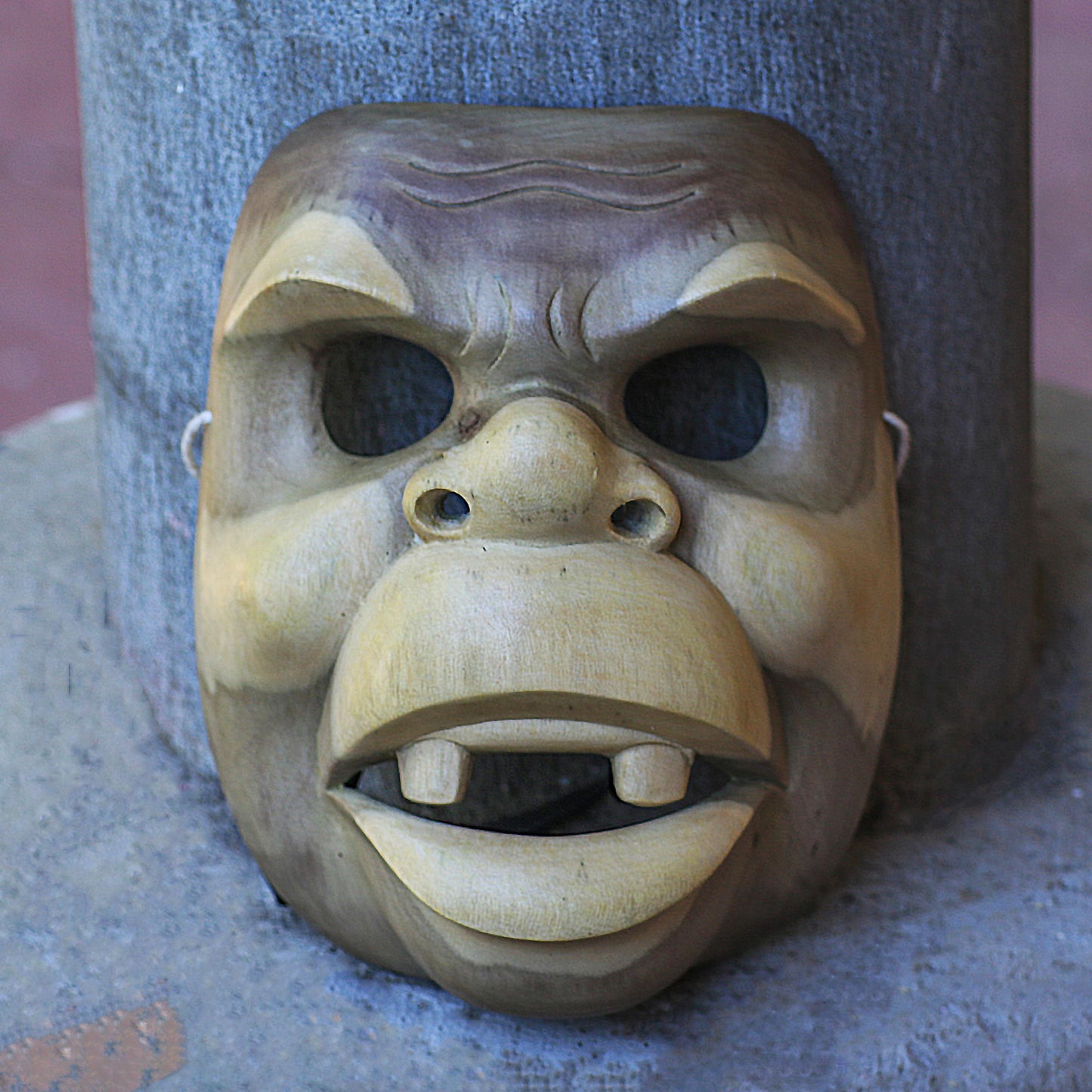 Good Clown Handcarved Wood Animal Mask