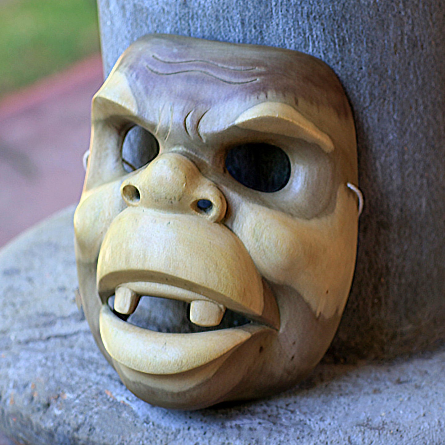 Good Clown Handcarved Wood Animal Mask