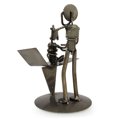 Pediatrician's Appointment Recycled Metal Sculpture