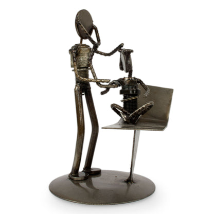 Pediatrician's Appointment Recycled Metal Sculpture