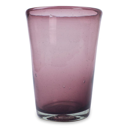 Amethyst Purple Handblown Glass Recycled Tumbler Drinkware (Set of 6)
