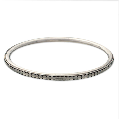 Moon Silver Sterling Silver Bangle Bracelet