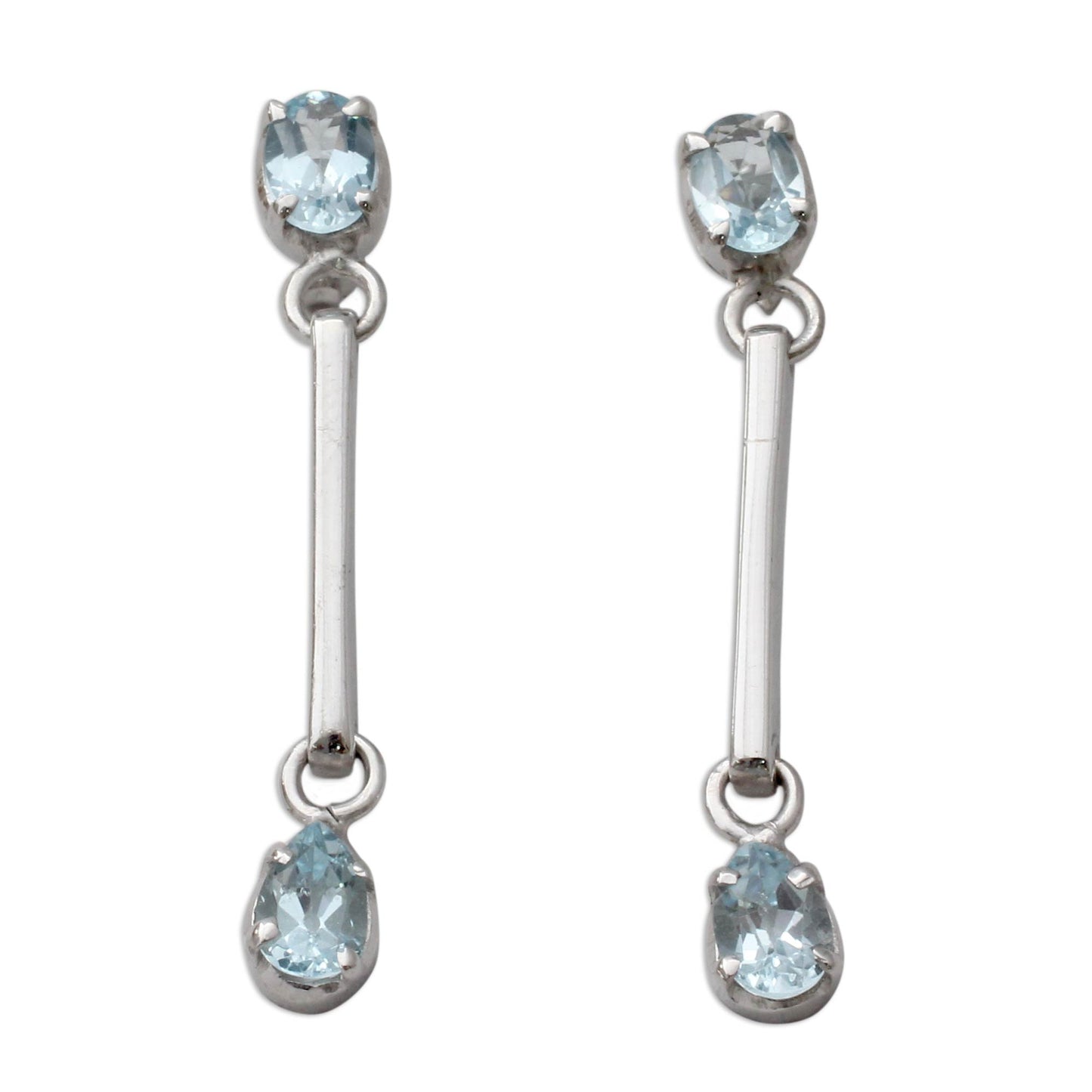 Blue Junction Topaz dangle earrings