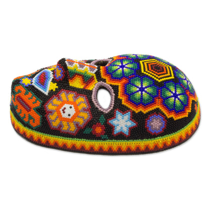 Huichol Charm Beaded Papier Mache Mask
