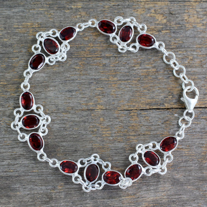 Ecstasy Garnet Link Bracelet