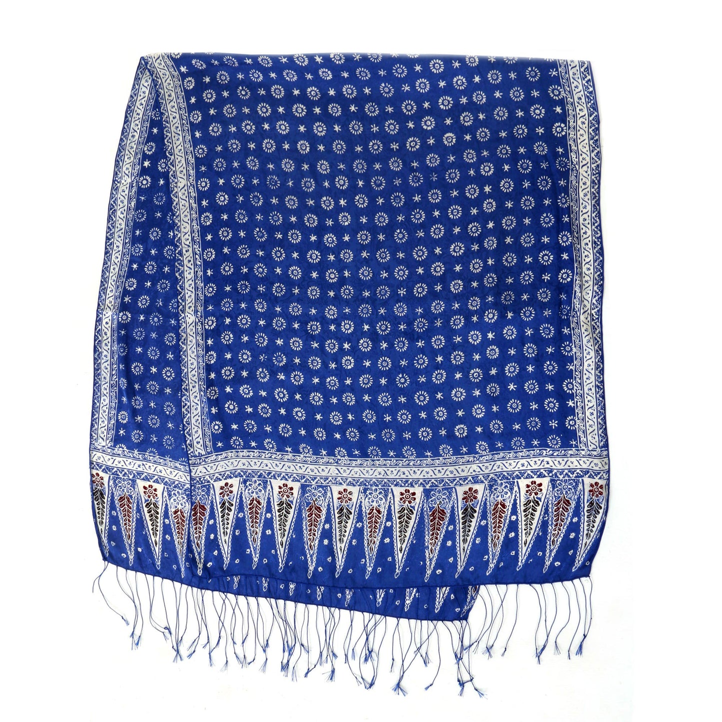 Awakening Blue Silk Batik Scarf