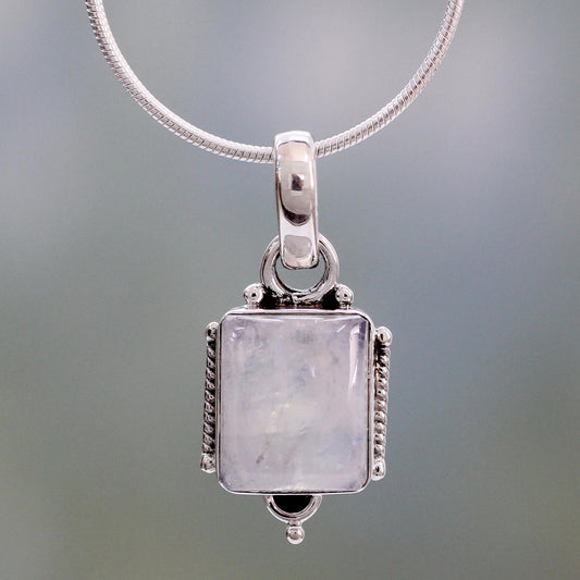 Rainbow Light Moonstone pendant necklace