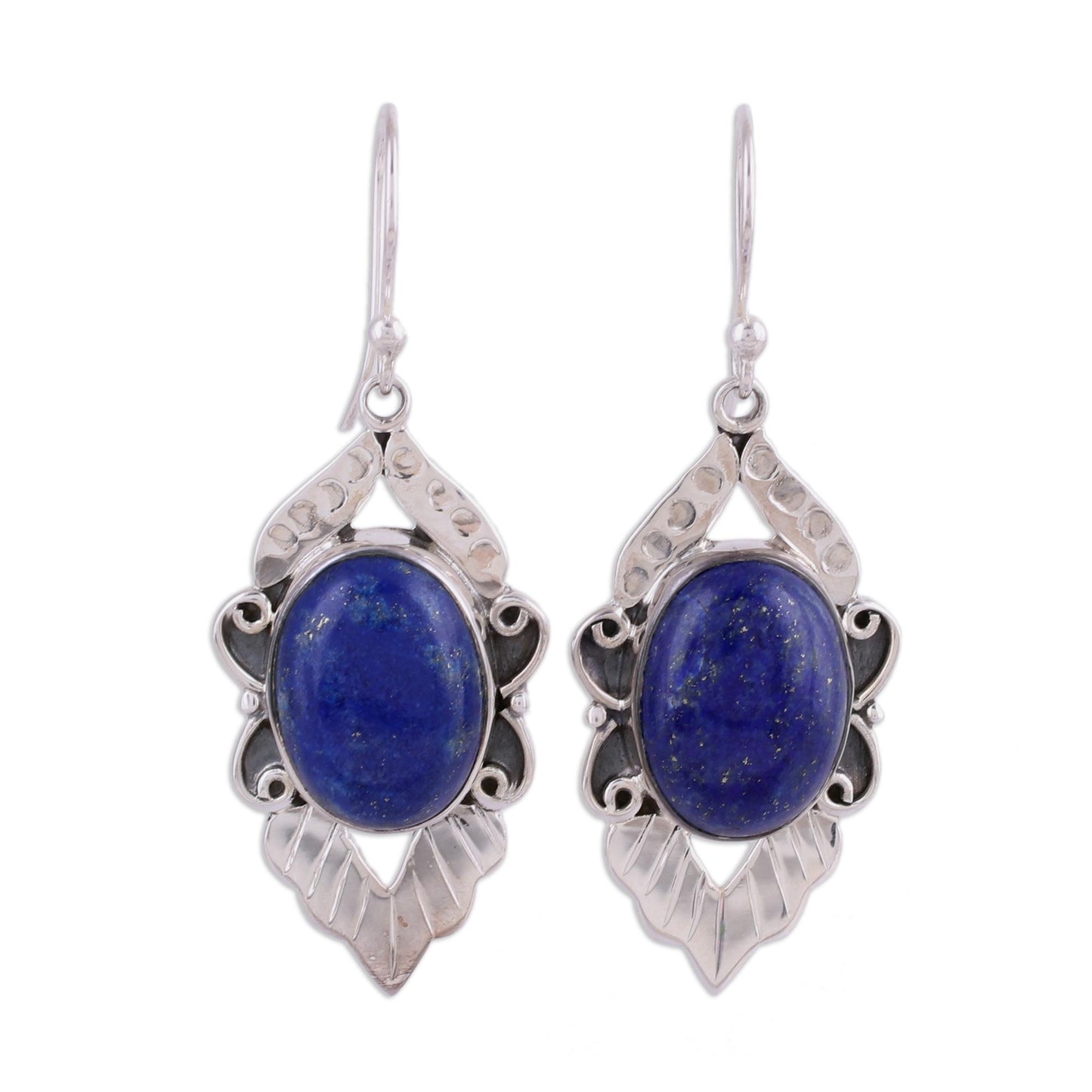 Blue Lotus Lapis Lazuli Earrings