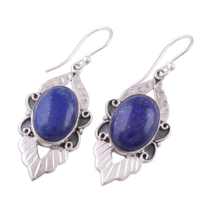 Blue Lotus Lapis Lazuli Earrings