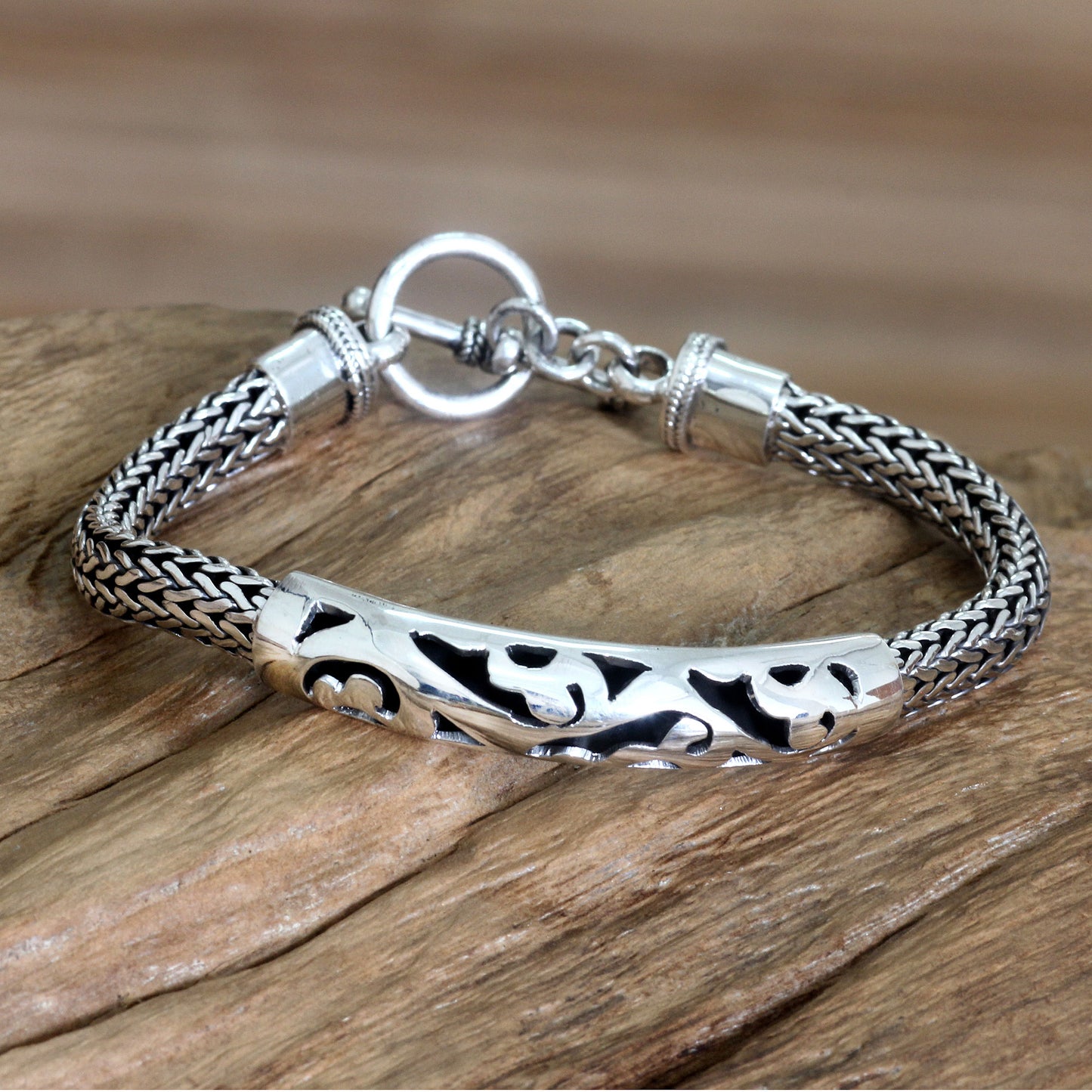 Balinese Finesse Handcrafted Sterling Silver Bracelet