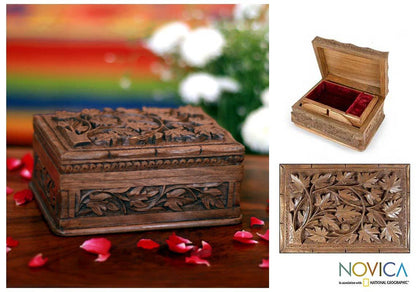 NOVICA - Walnut Forever Jewelry Box