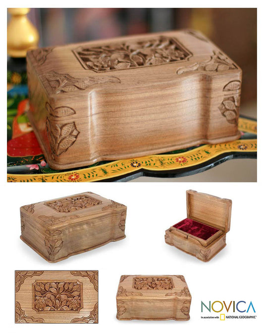 Eternal Attraction Floral Wood Jewelry Box