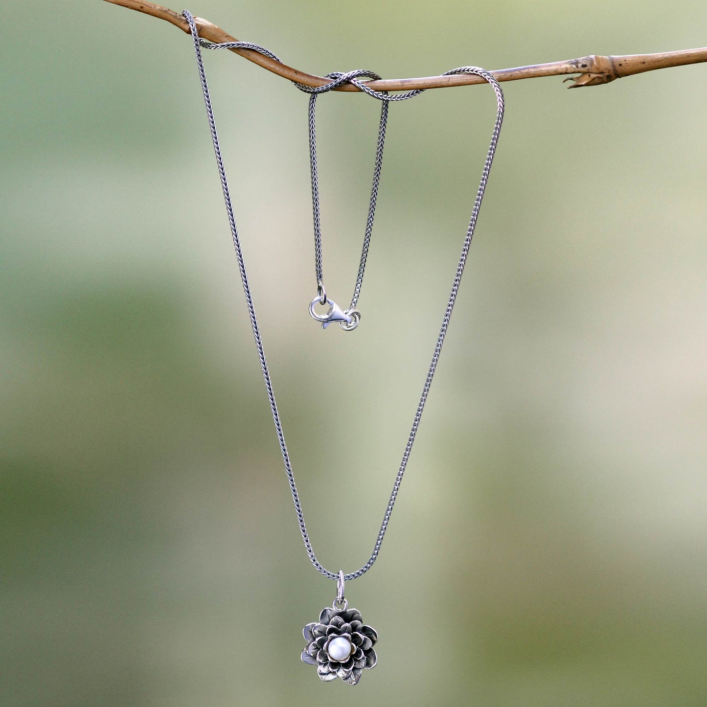 Sacred White Lotus Necklace