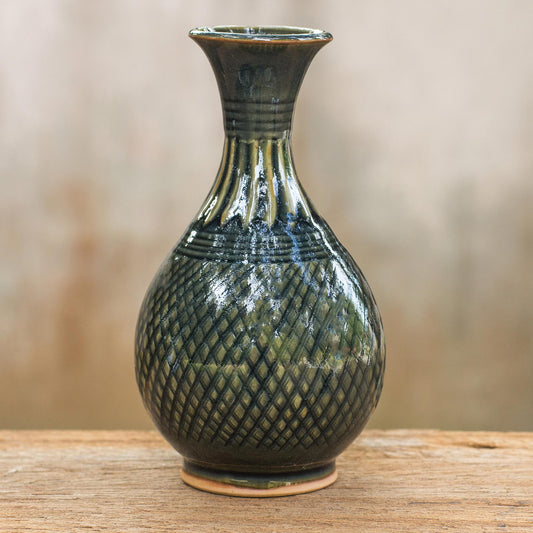 Glamorous Celebration Celadon Ceramic Vase