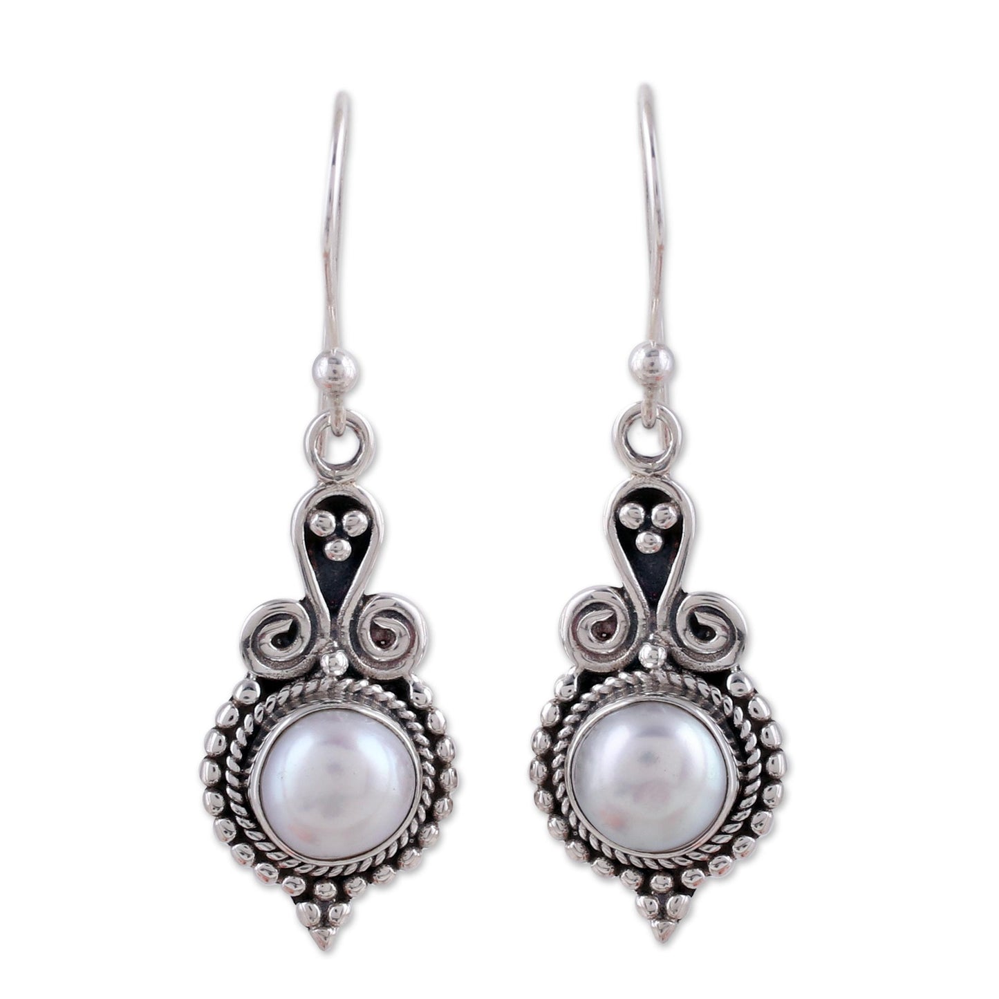 Clouds of Desire Sterling Silver Dangle Earrings