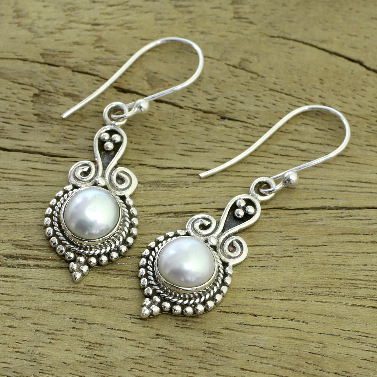 Clouds of Desire Sterling Silver Dangle Earrings