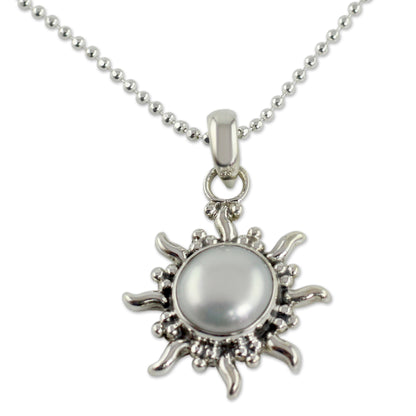 Quiet Sun Pearl Sterling Silver Necklace