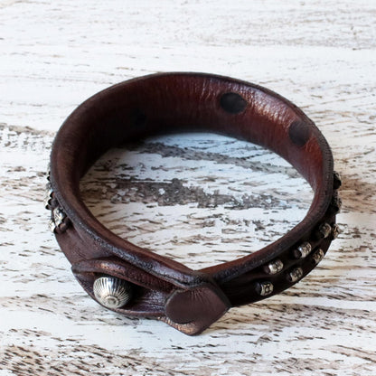 Mountain Rock Leather wristband bracelet