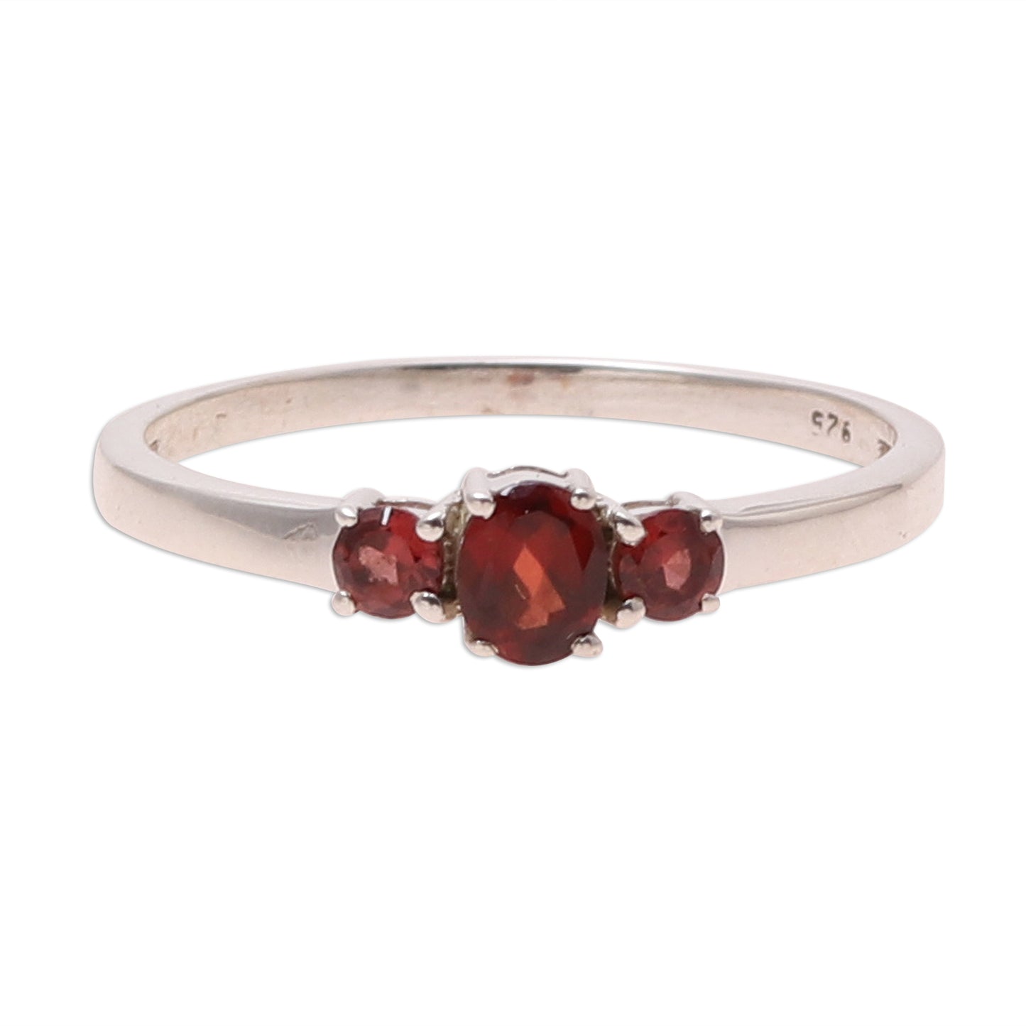 Passion's Glow Garnet Ring India Birthstone Jewelry