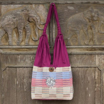 Siamese Blush Cotton Handbag