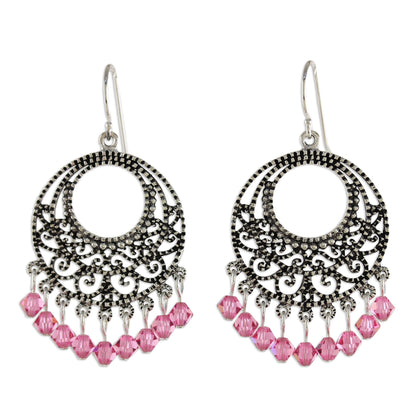 Moroccan Rose Beaded Hook Earrings