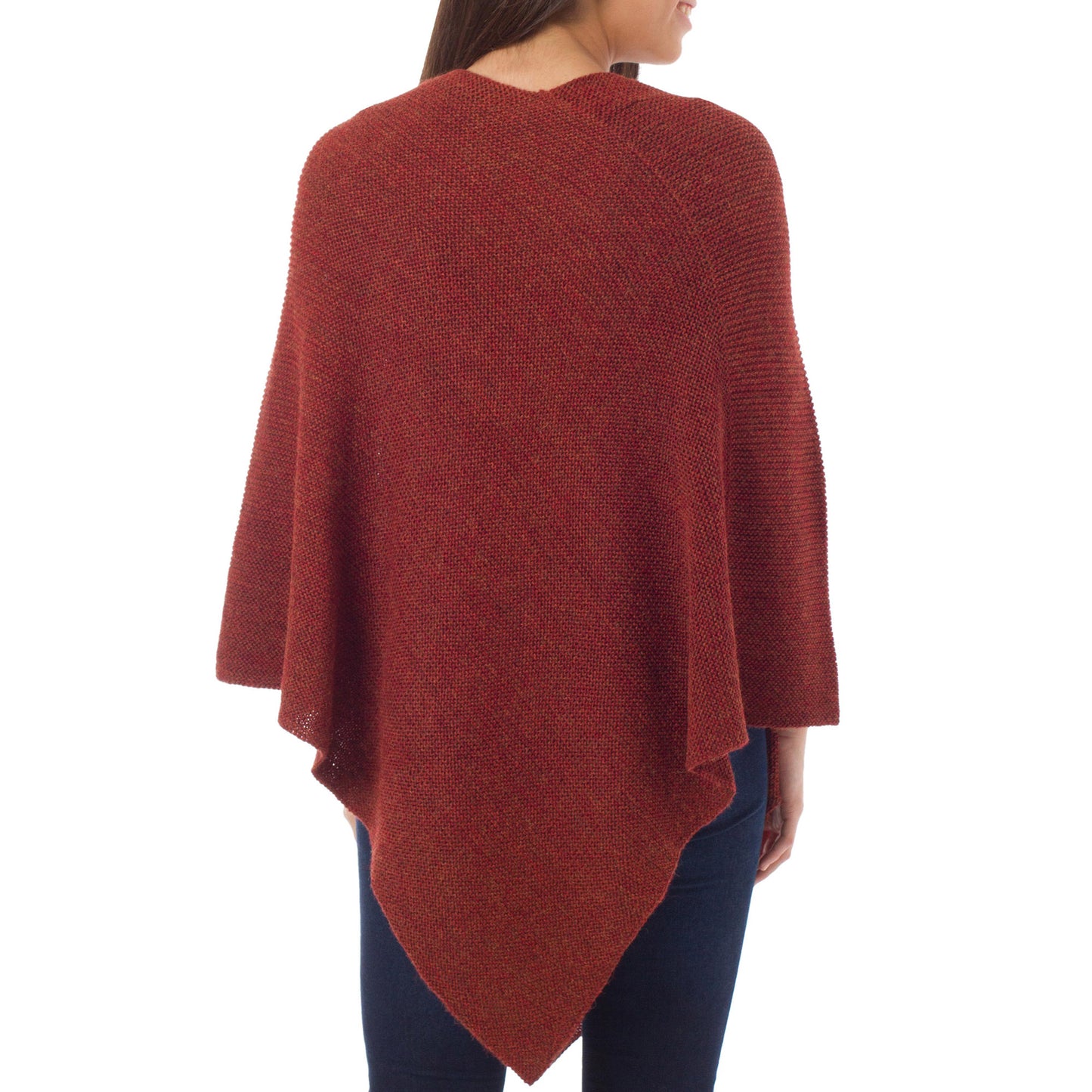 Autumn Splendor Handmade Alpaca Poncho