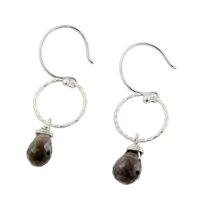 Mystic Solo Sterling Silver & Quartz Earrings